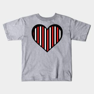 Heart vertical lines 8 bit 8bit pixel art Kids T-Shirt